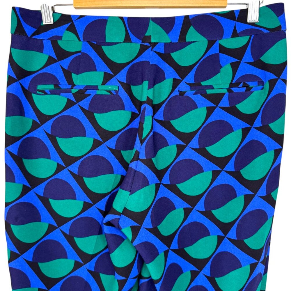 Marc Jacobs Blue and Teal patterned dress pants Size 8 - Picture 11 of 15